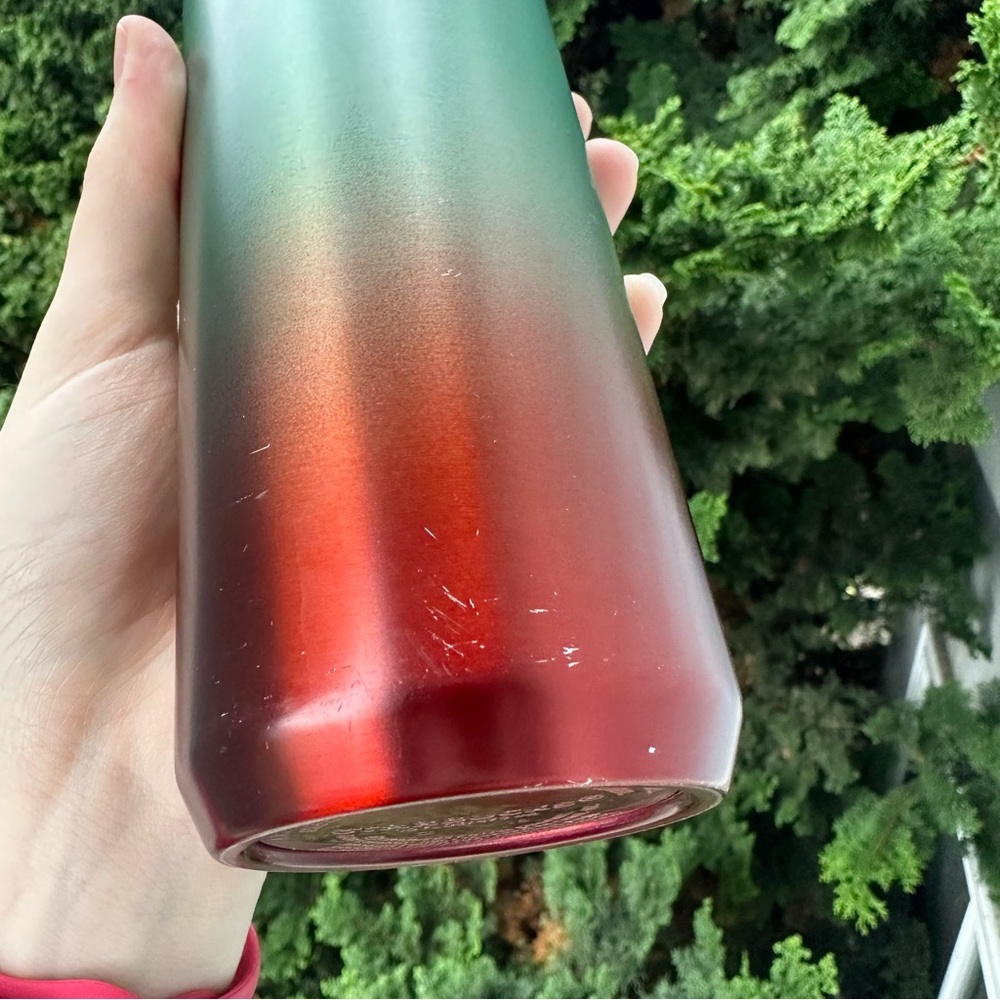 Starbucks 2020 16oz Stainless Steel Travel Mug Blue Green Red Collectible - Picture 5 of 8